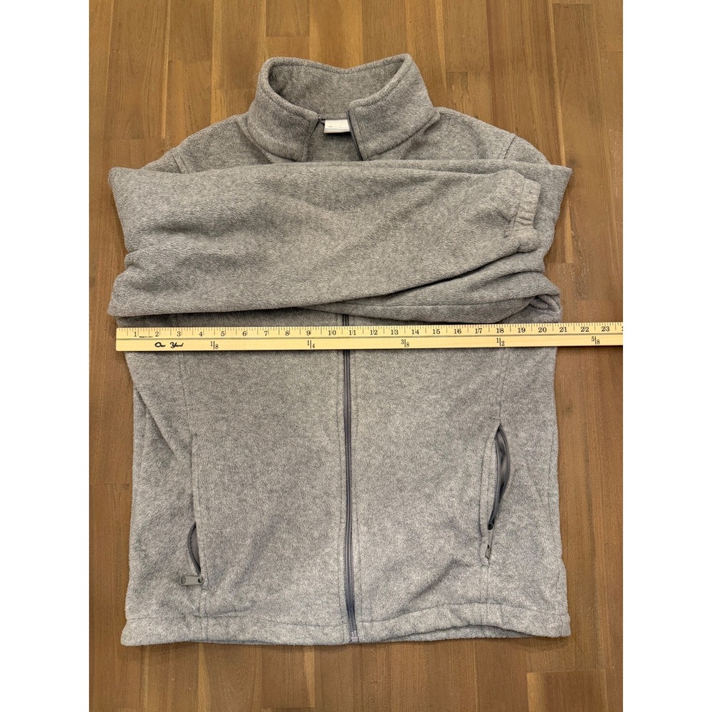 Columbia Women Fleece Full‎ Zip Jacket Light Gray Size M - Picture 4 of 6